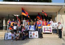 Բողոքի ակցիաներ Իսրայելի Պետախ Տիկվա քաղաքում ազերական ագրեսիայի և Իսրայելի կողմից Ադրբեջանին զենք վաճառելու դեմ